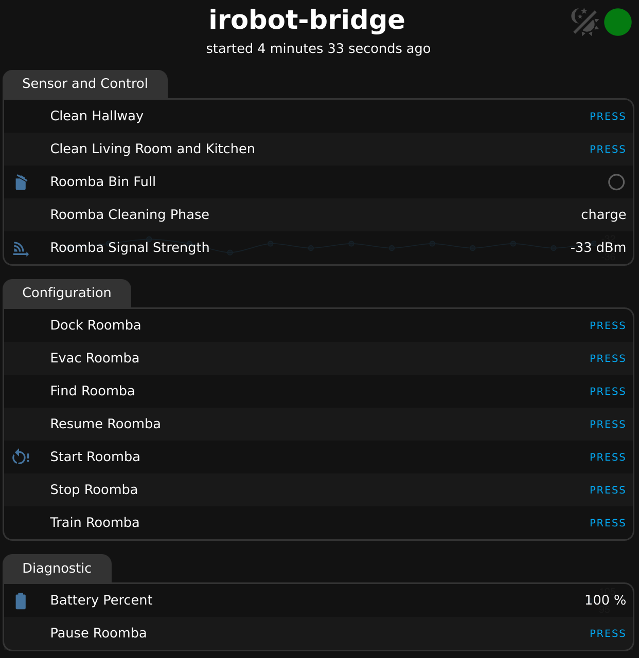 ESPHome Web Interface Screenshot