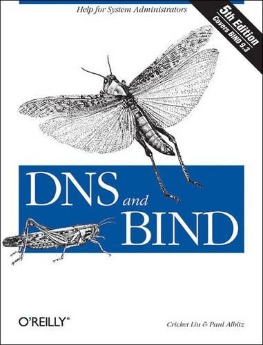 Cover of the O&rsquo;Reilly &ldquo;DNS and BIND&rdquo; book, featuring a cricket